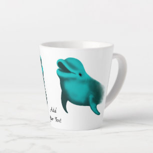 Lucky Dolphin - Add Your Text Latte Mug