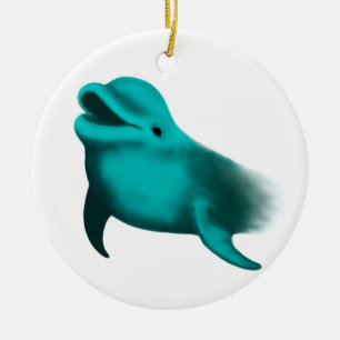 Lucky Dolphin Ceramic Ornament