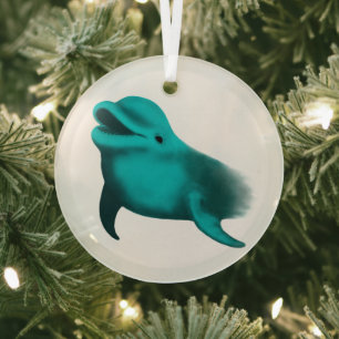 Lucky Dolphin Glass Tree Decoration