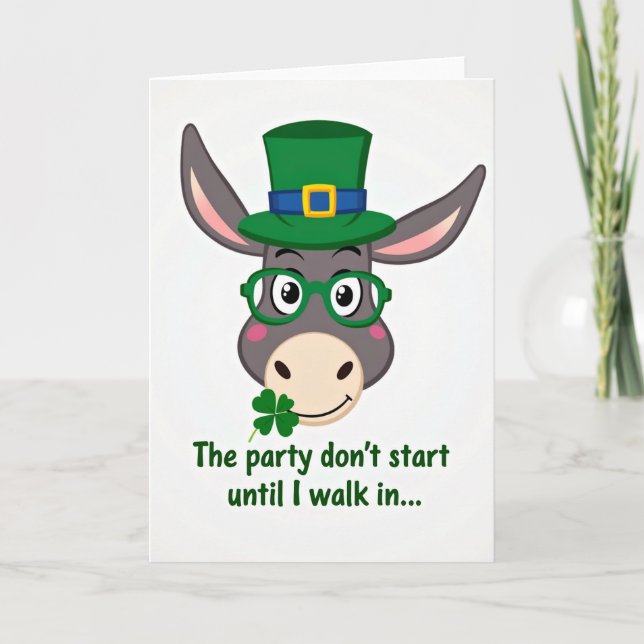 Lucky Donkey Party Card (Front)