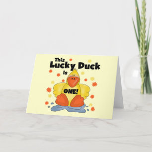 Lucky Duck 1st Birthday  T-shirts and Gifts Card