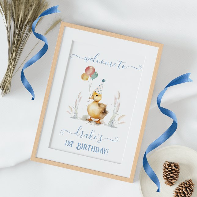 Lucky Duck 1st Birthday Welcome Poster (Creator Uploaded)