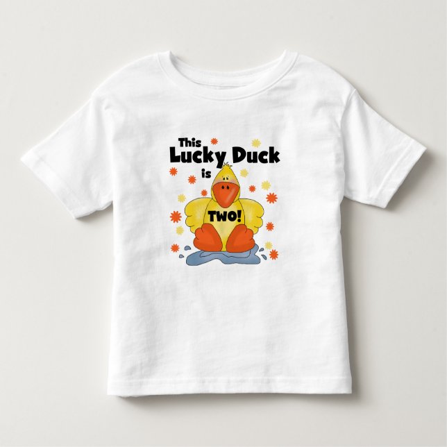Lucky Duck 2nd Birthday Tshirts and Gifts (Front)