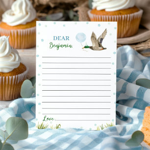 Lucky Duck Boy Time Capsule Note Message Card