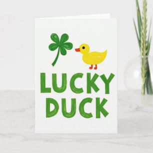 Lucky Duck Clover Card