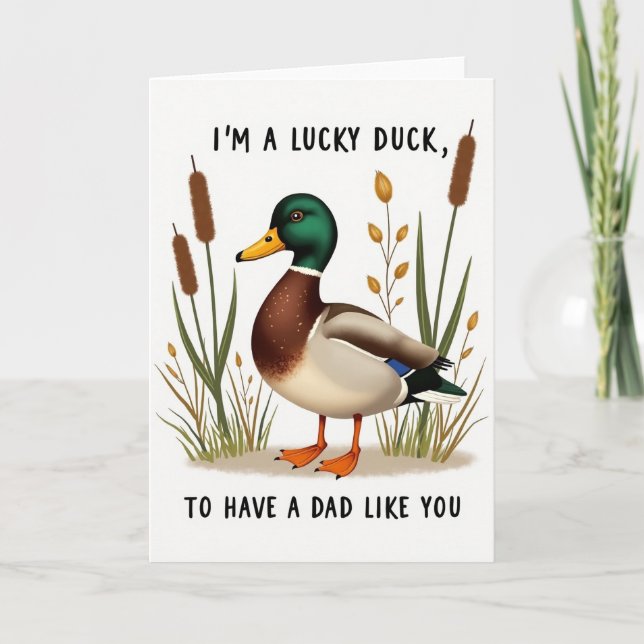 Lucky Duck Dads Day Card (Front)