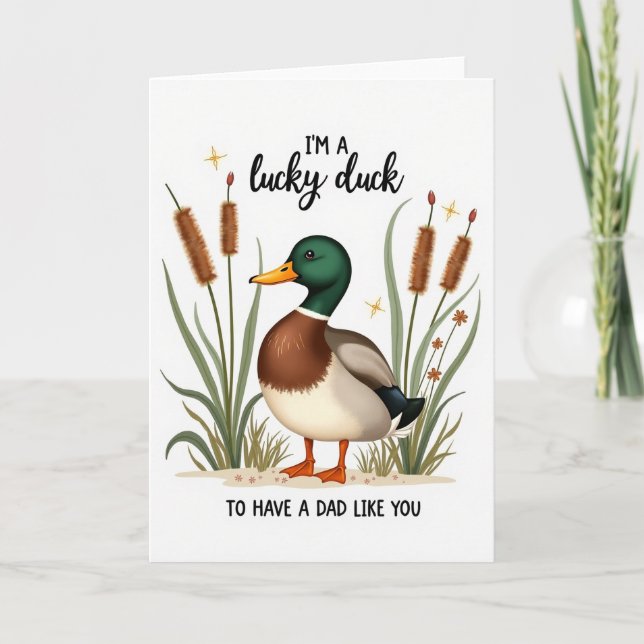 Lucky Duck Fathers Day Card (Front)