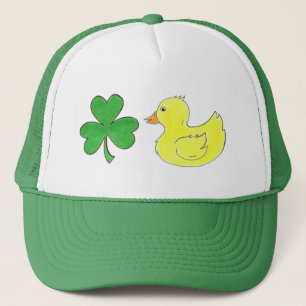 Lucky Duck Shamrock Rubber Ducky St. Patrick's Day Trucker Hat