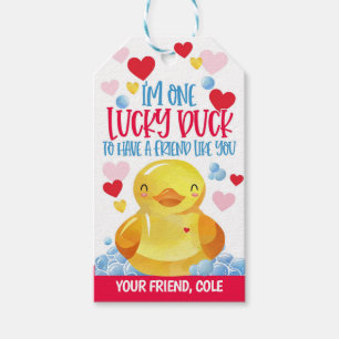 Lucky Duck Valentine Favour Tag