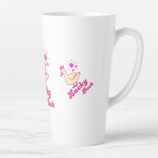 Lucky Duck women T-shirt Modern Design Latte Mug (Right)