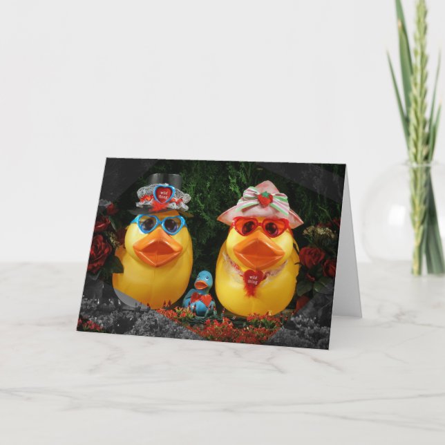Lucky Ducky! (Blank) Holiday Card (Front)