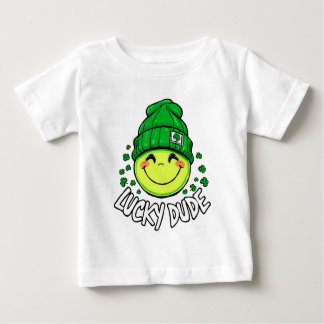 Lucky Dude Smile Face St. Patrick’s Day Baby T-Shirt