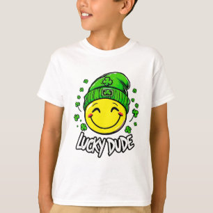 Lucky Dude Smile Face St. Patrick’s Day T-Shirt