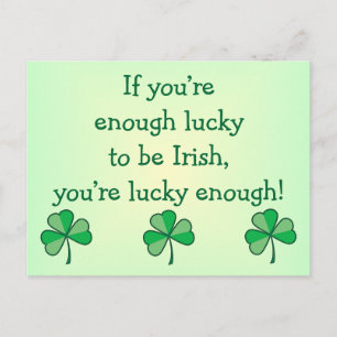 Lucky Enough Irish Postcard