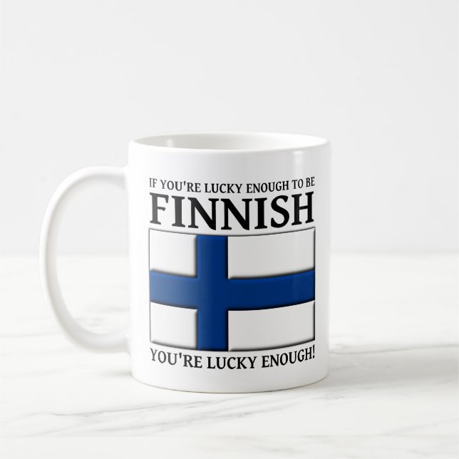 Lucky Enough To Be Finnish Mug (Left)