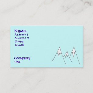 Lucky enough to be in mountains business card