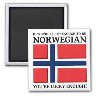 Lucky Enough To Be Norwegian Magnet