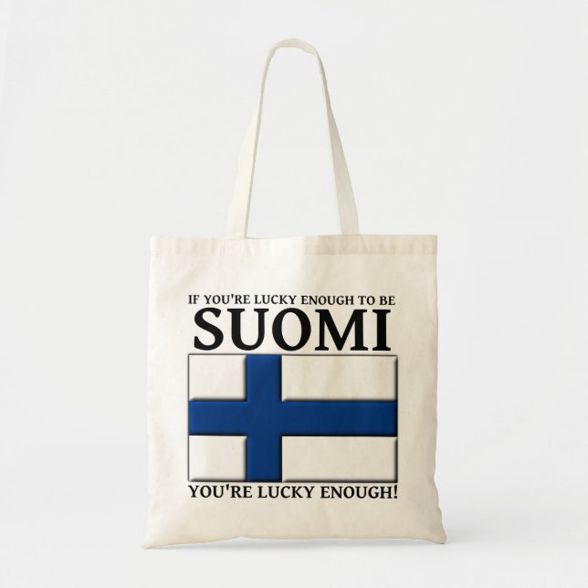 Lucky Enough To Be Suomi Finnish Bag Tote (Front)