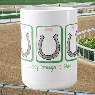 Lucky Enough to Mahj Derby Horseshoe Mahjong Coffee Mug