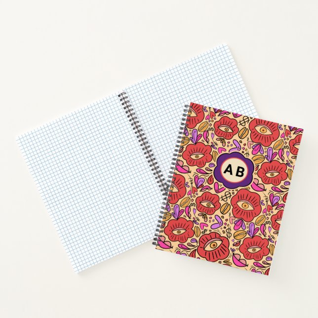 Lucky Eye Floral Pattern Notebook (Inside)