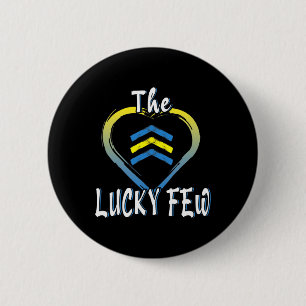 Lucky Few Heart 21 World Down Syndrome Awareness D 6 Cm Round Badge