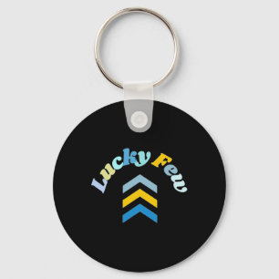 Lucky Few T21 Down Syndrome Awareness Yellow Blue  Key Ring