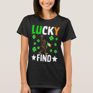 Lucky Find Bigfoot Happy St Patricks Day Shirt Fun