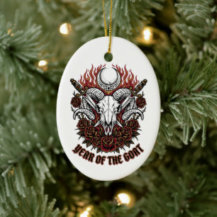 Lucky Fire Goat 2027 Lunar New Year Ornament