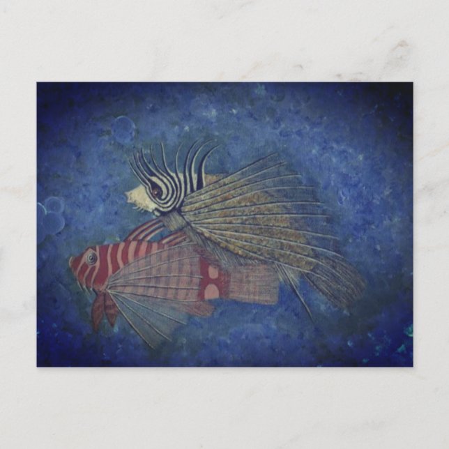 Lucky Fish Art Painting Postcard (Front)