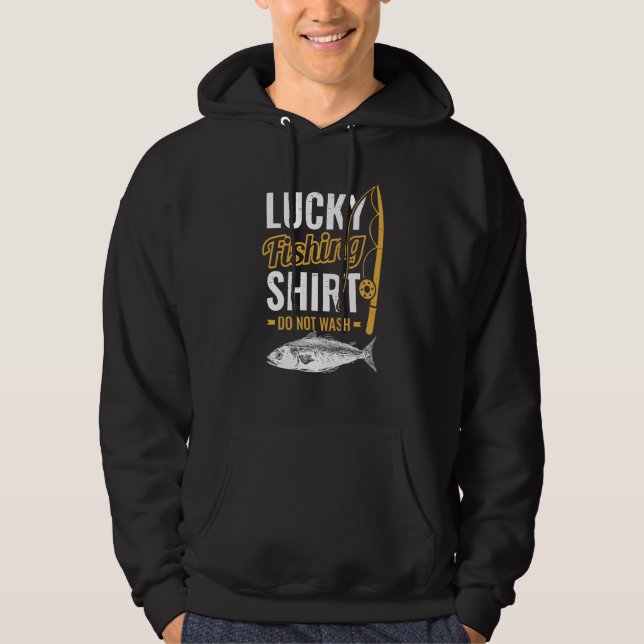Lucky Fishing for Fish Hunter and Fisherman Hoodie (Front)