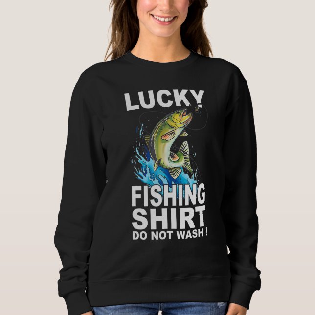 Lucky Fishing funny Sweatshirt (Front)