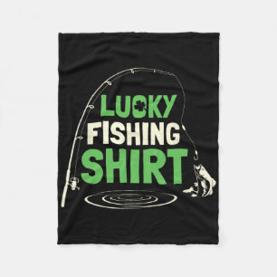 Lucky Fishing Rods Fisherman Funny Fishing Fish Gi Fleece Blanket