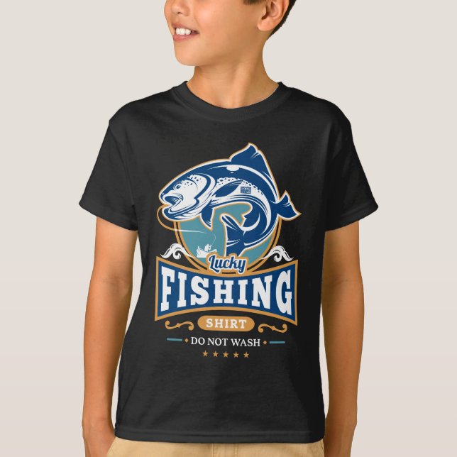 Lucky Fishing Shirt Do Not Wash Outdoor Fisherman (Front)