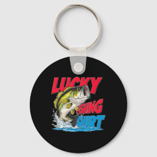 Lucky Fishing Shirt Funny Byss Fisherman Fun Angle Key Ring