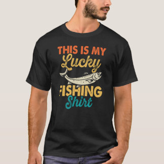Lucky fishing shirt funny humour t-shirt