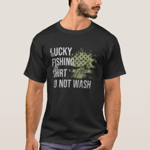 Lucky Fishing Vintage Usa Flag Bass Fishing Fish T-Shirt