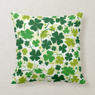Lucky Floral Clovers Cushion