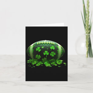 Lucky Football Lovers Shamrock For Football St Pat Card