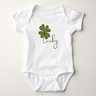 Lucky Four Leaf Clover Baby Bodysuit