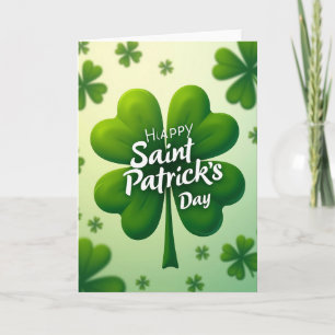 Lucky Four Leaf Clover Card