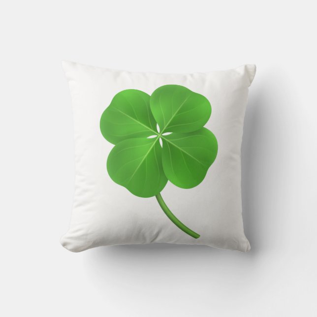 Lucky four leaf clover cushion (Front)