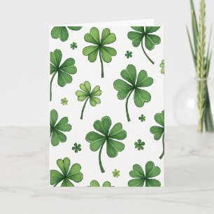 Lucky Four Leaf Clover Design Card