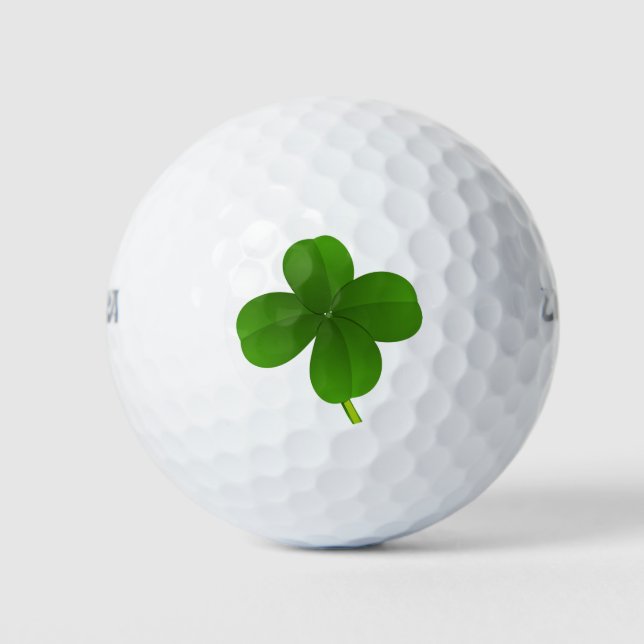 Lucky Four-Leaf Clover Golf Balls (Front)