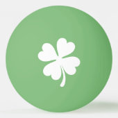 Lucky four leaf clover green ping pong ball (Front)