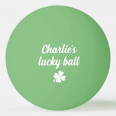 Lucky four leaf clover green ping pong ball (Back)