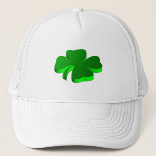 Lucky Four Leaf Clover Green Symbol Good Luck Trucker Hat