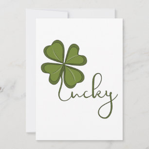 Lucky Four Leaf Clover Invitation