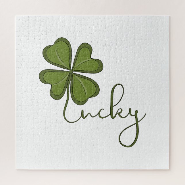 Lucky Four Leaf Clover Jigsaw Puzzle (Vertical)