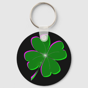 Lucky Four Leaf Clover Key Ring