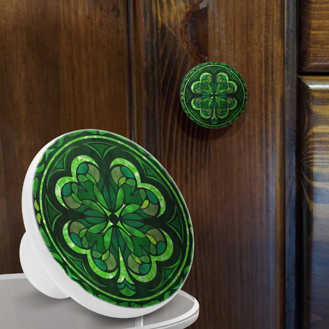 Lucky Four-leaf clover luxury  Ceramic Knob (Creator Uploaded)